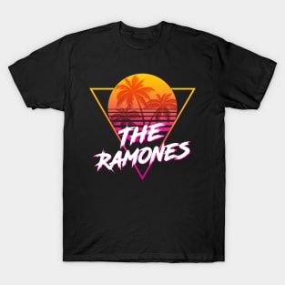 The Ramones - Proud Name Retro 80s Sunset Aesthetic Design T-Shirt